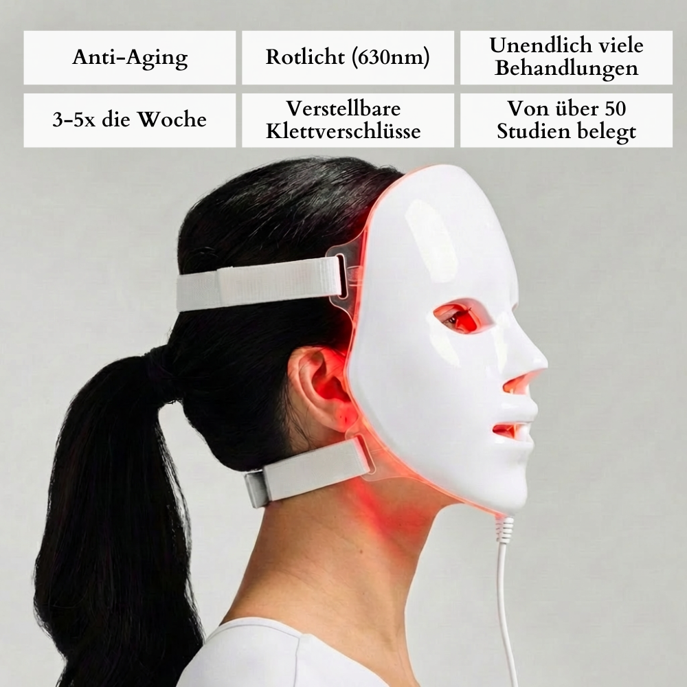 FVRLLY LED-Rotlicht-Maske