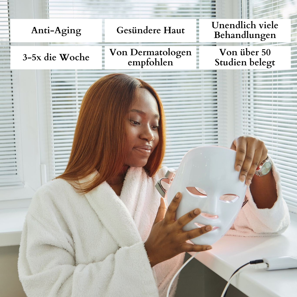 FVRLLY LED-Rotlicht-Maske