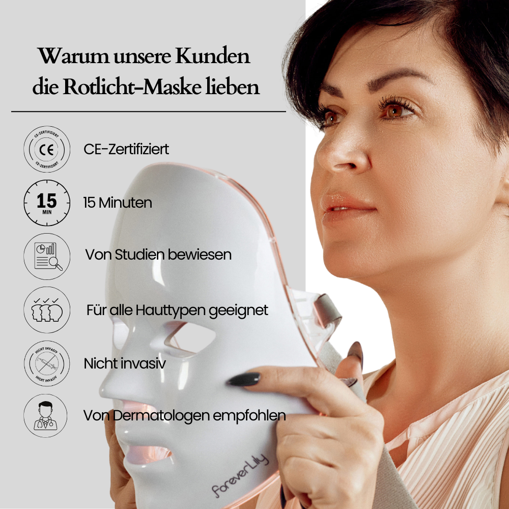FVRLLY LED-Rotlicht-Maske