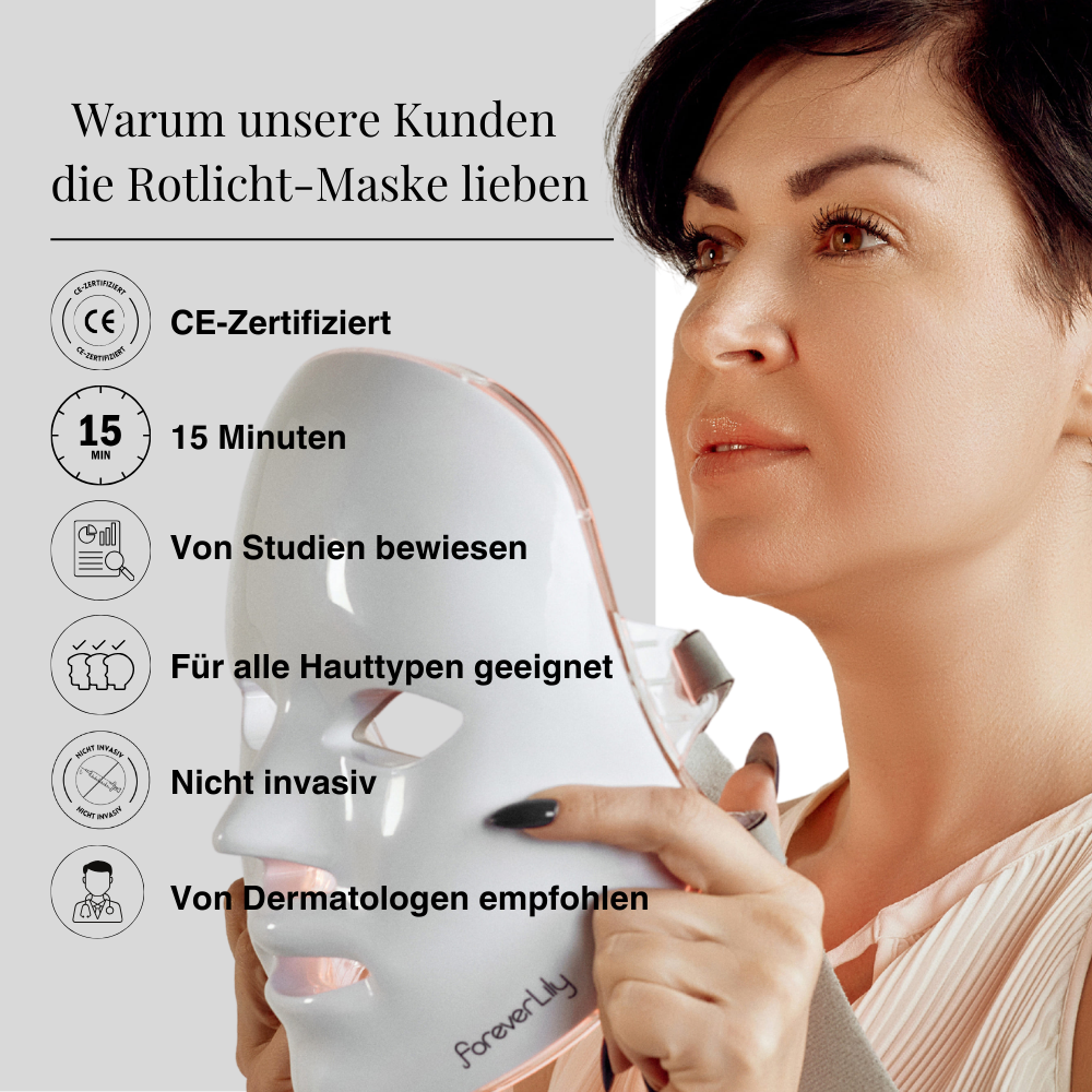 FVRLLY LED-Rotlicht-Maske