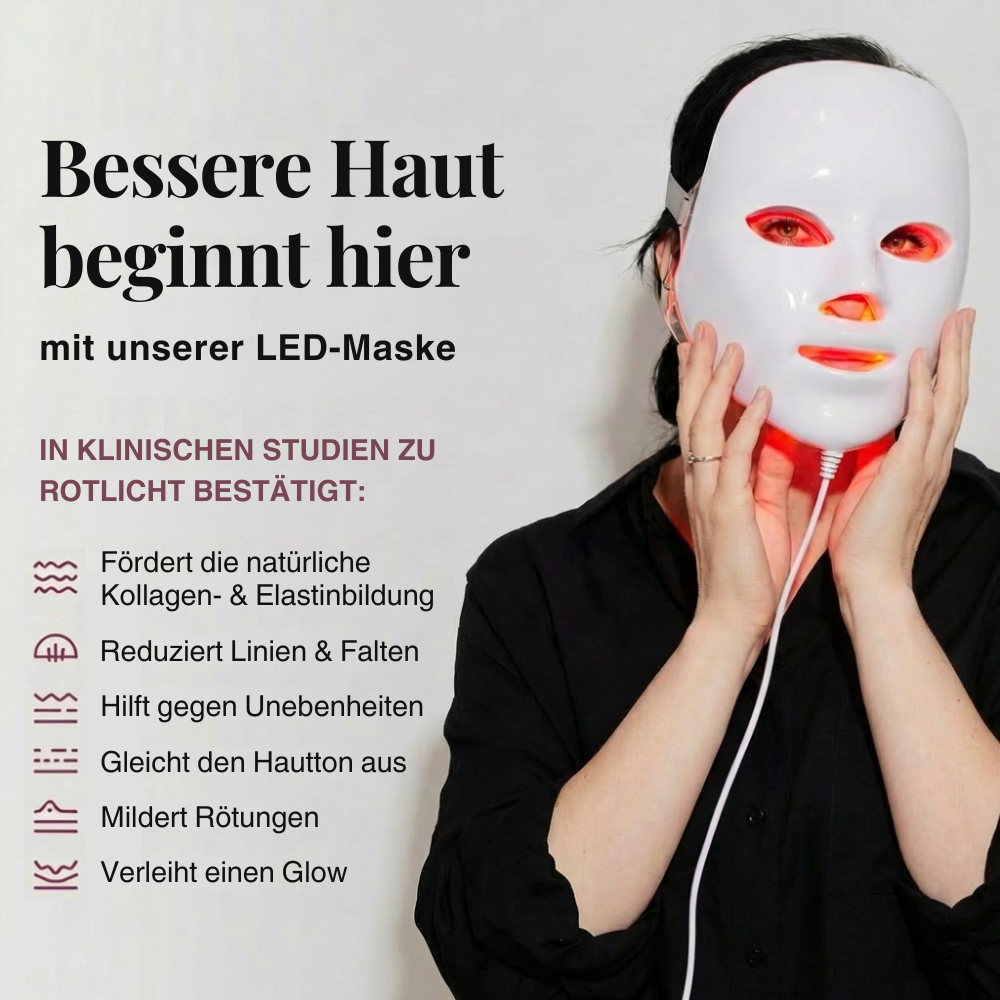 FVRLLY LED-Rotlicht-Maske